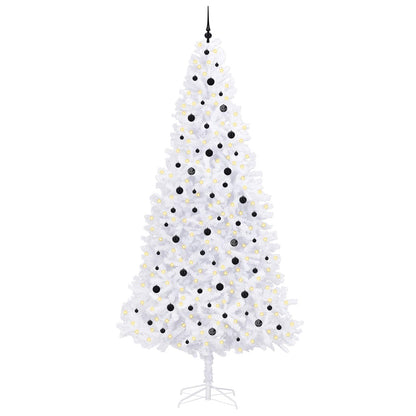 Kunstkerstboom met 300 LED Wit 300 cm PVC en staal