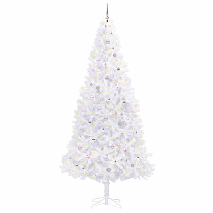 Kunstkerstboom met 300 LED Wit 300 cm PVC en staal