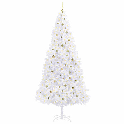 Kunstkerstboom met 300 LED Wit 300 cm PVC en staal