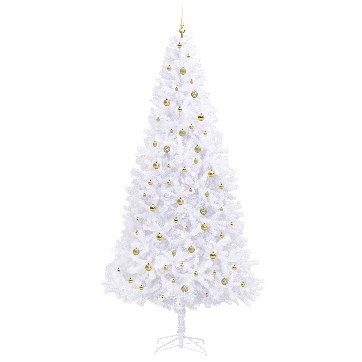 Kunstkerstboom met 300 LED Wit 300 cm PVC en staal