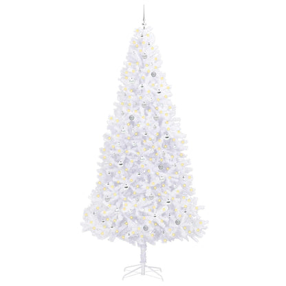 Kunstkerstboom met 300 LED Wit 300 cm PVC en staal