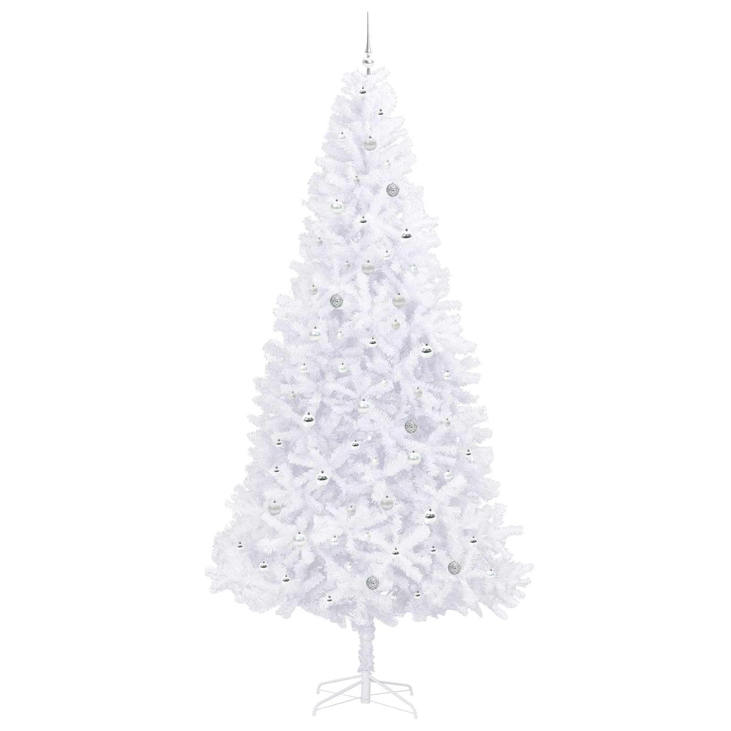 Kunstkerstboom met 300 LED Wit 300 cm PVC en staal