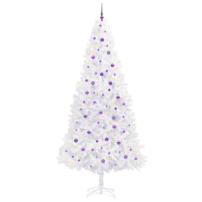Kunstkerstboom met 300 LED Wit 300 cm PVC en staal