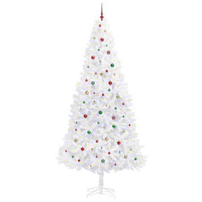 Kunstkerstboom met 300 LED Wit 300 cm PVC en staal