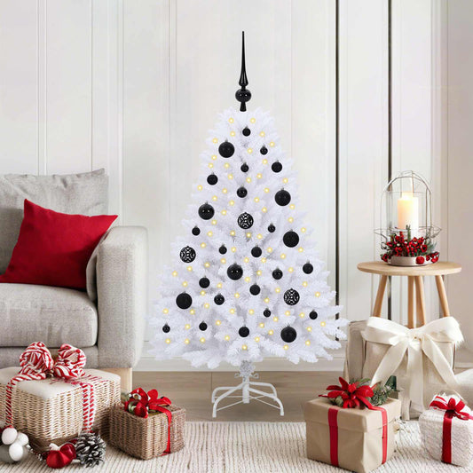 Kunstmatige Inklapbare Kerstboom Wit 120 cm PVC en Staal