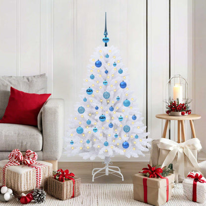 Kunstmatige Inklapbare Kerstboom Wit 120 cm PVC en Staal