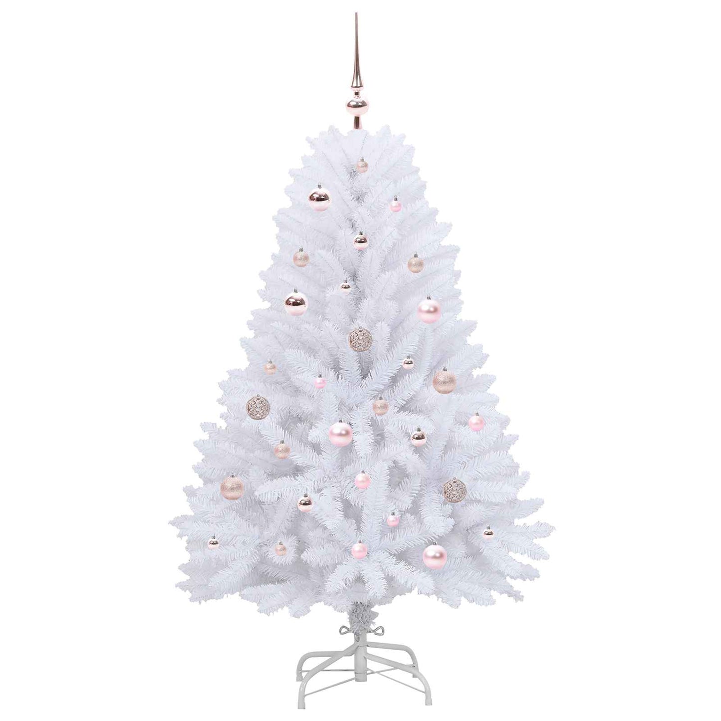 Kunstmatige Inklapbare Kerstboom Wit 150 cm PVC en Staal