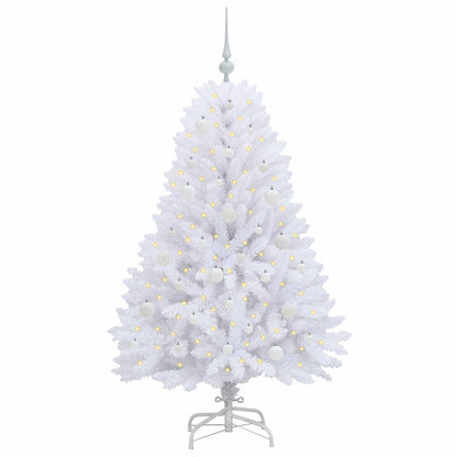 Kunstmatige Inklapbare Kerstboom Wit 150 cm PVC en Staal