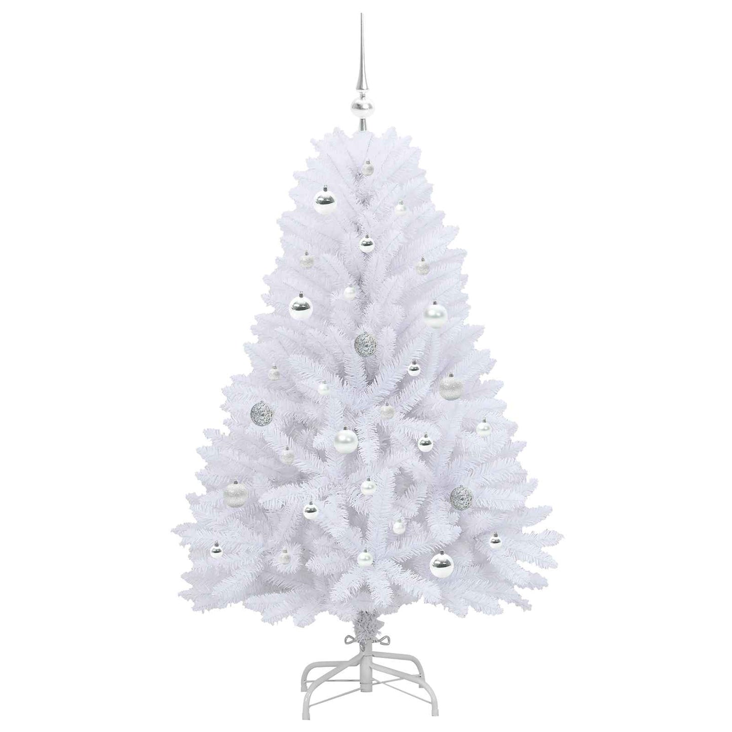 Kunstmatige Inklapbare Kerstboom Wit 150 cm PVC en Staal