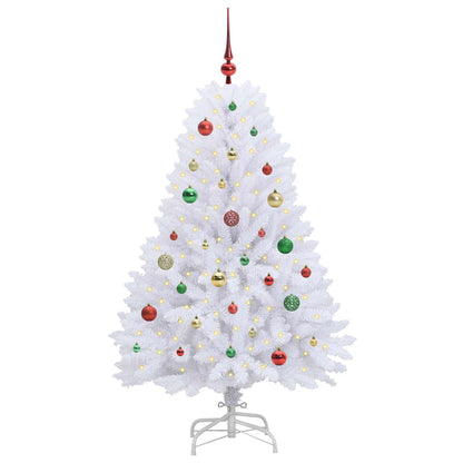 Kunstmatige Inklapbare Kerstboom Wit 150 cm PVC en Staal