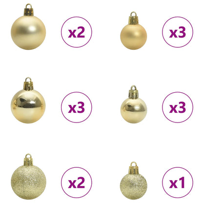 Kunstmatige Inklapbare Kerstboom Wit 150 cm PVC en Staal