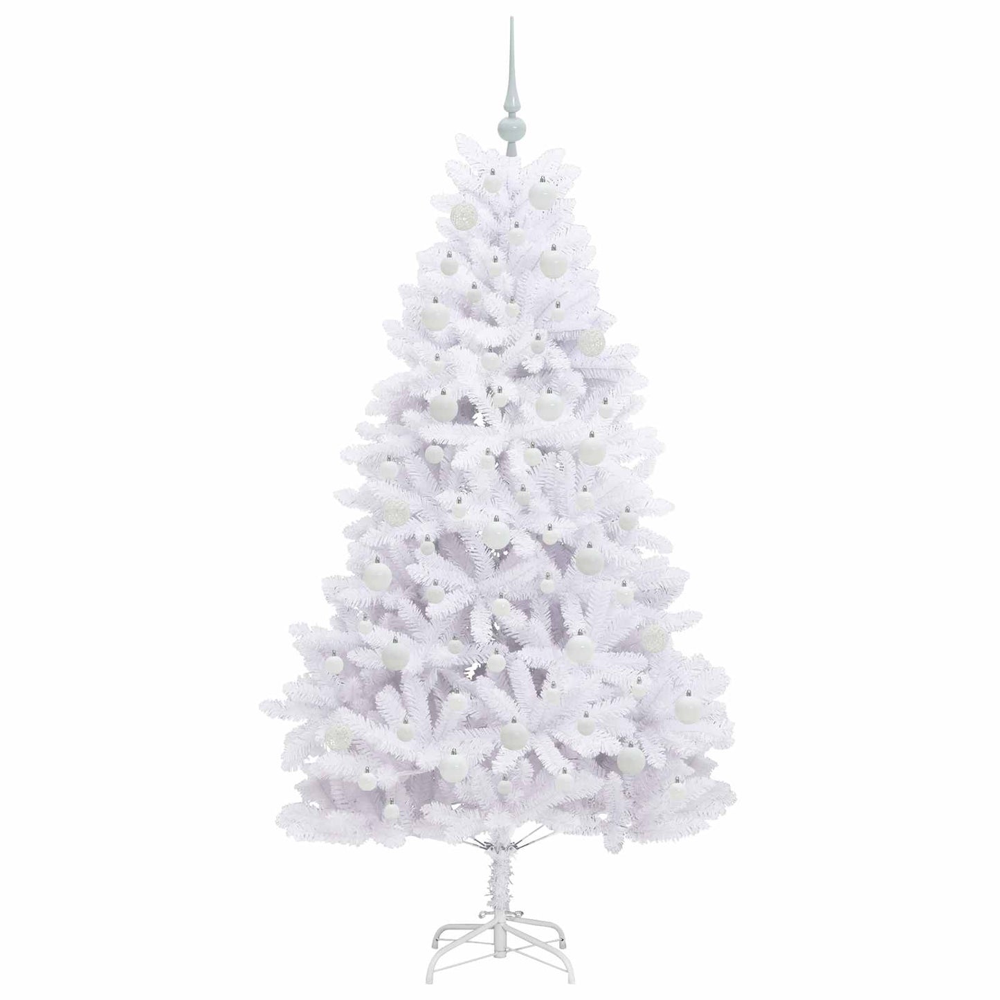 Kunstmatige Inklapbare Kerstboom Wit 180 cm PVC en staal