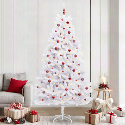 Kunstmatige Inklapbare Kerstboom Wit 240 cm PVC en staal