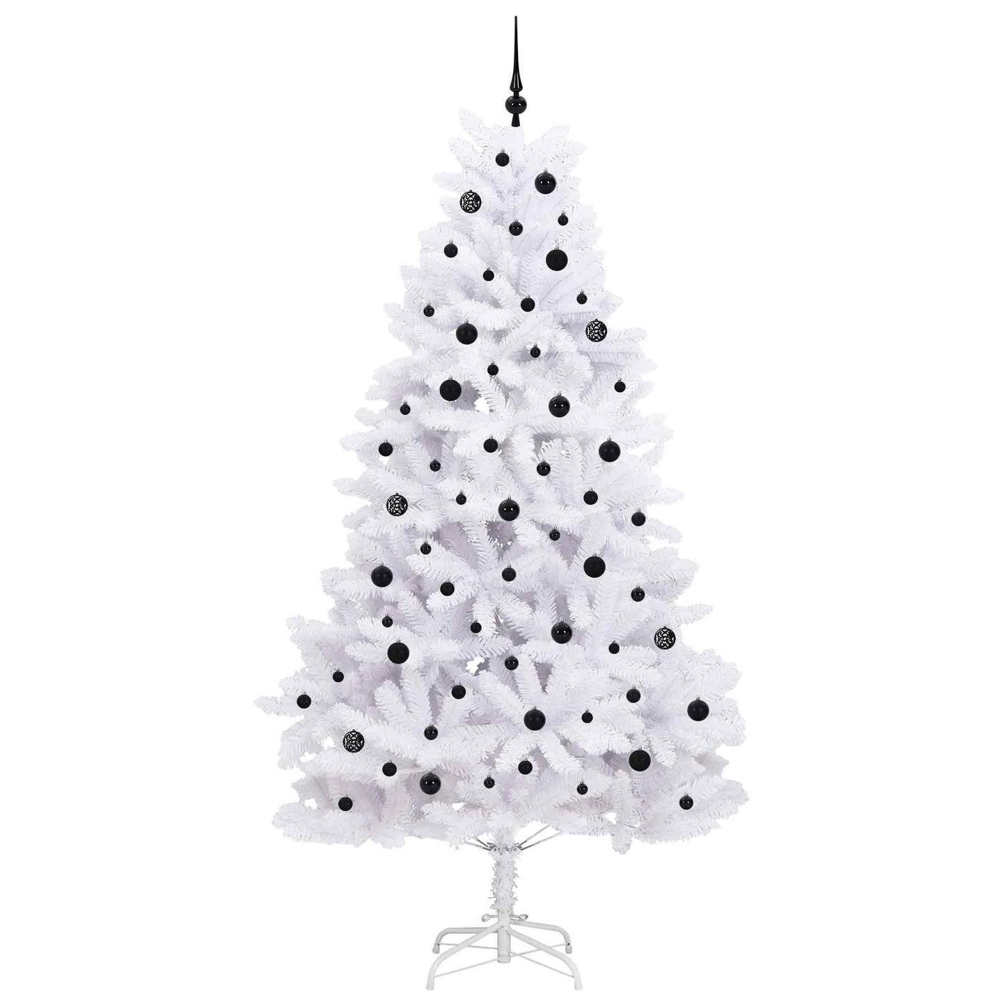 Kunstmatige Inklapbare Kerstboom Wit 240 cm PVC en staal