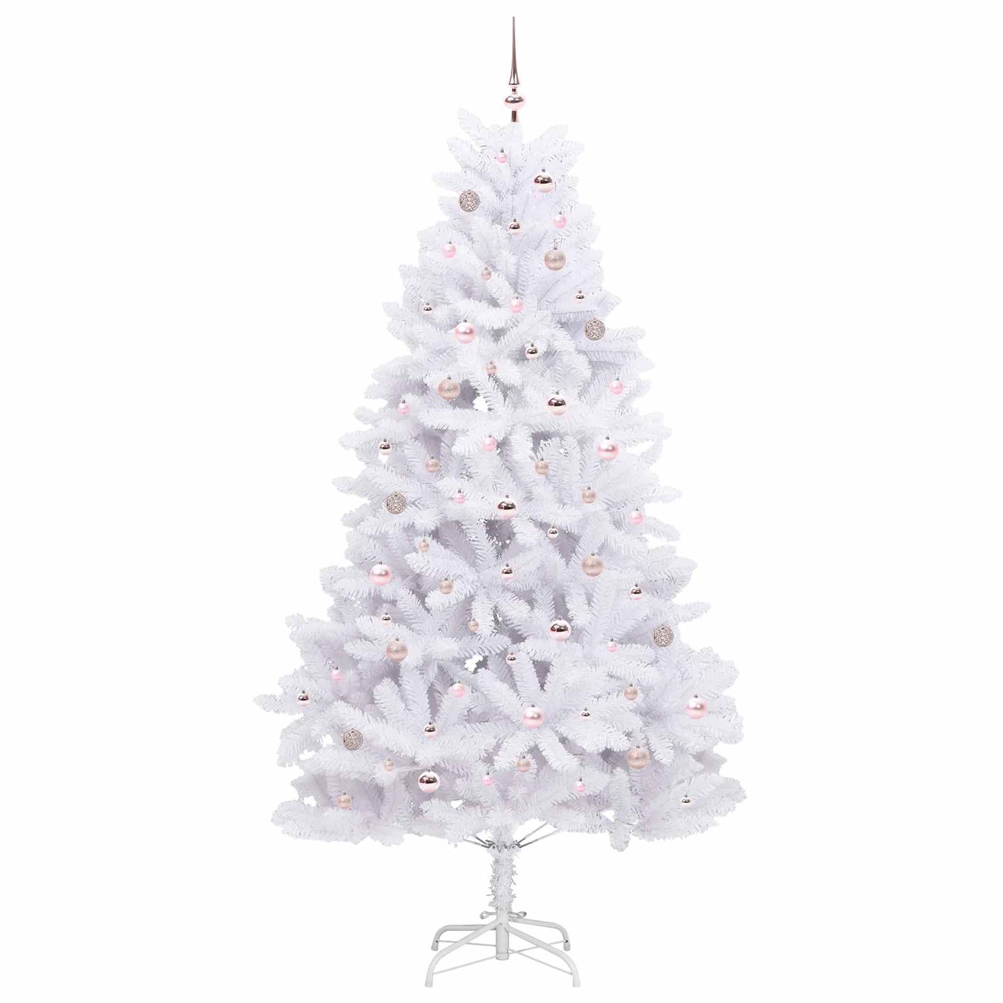 Kunstmatige Inklapbare Kerstboom Wit 240 cm PVC en staal