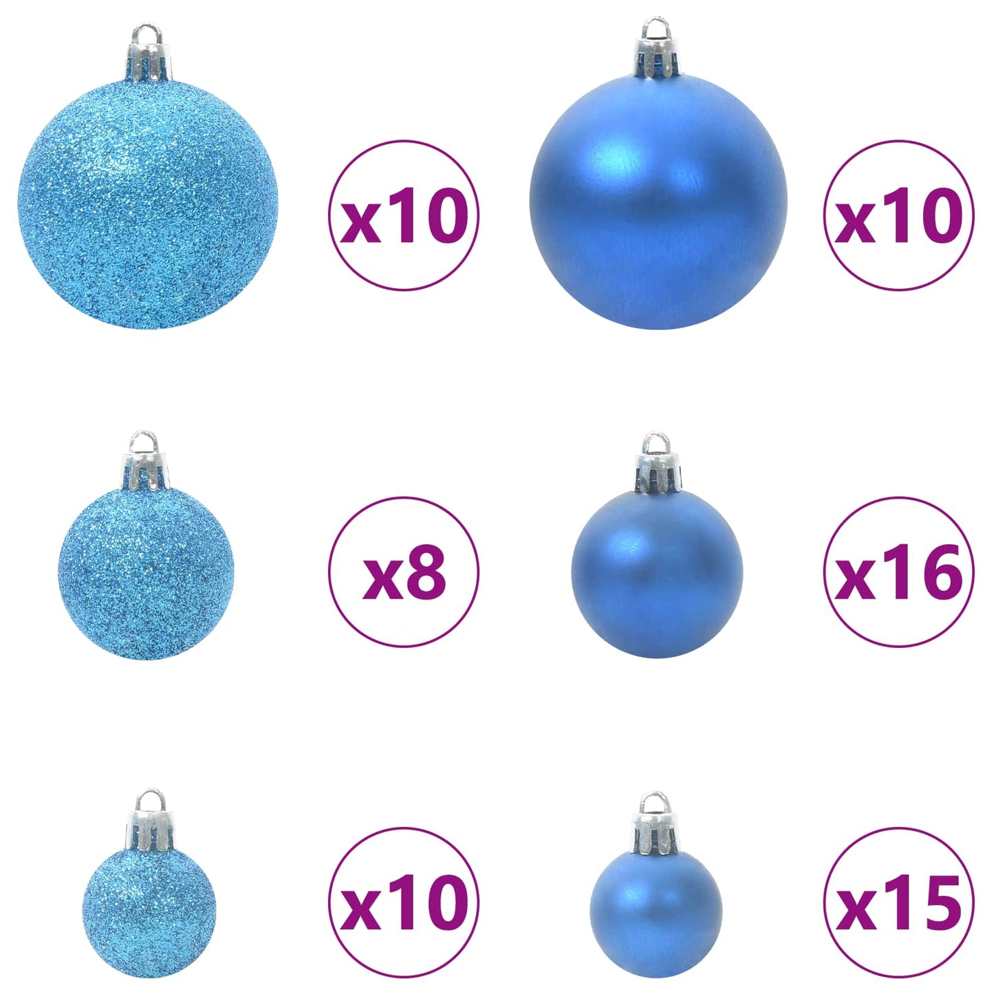 Kunstmatige Inklapbare Kerstboom Wit 240 cm PVC en staal