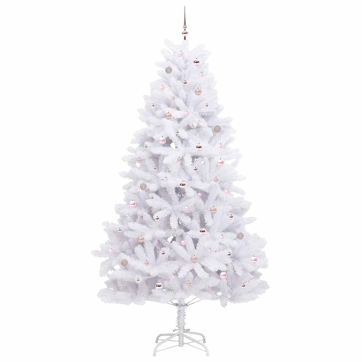Kunstmatige Inklapbare Kerstboom Wit 270 cm PVC en staal