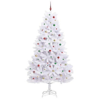 Kunstmatige Inklapbare Kerstboom Wit 270 cm PVC en staal