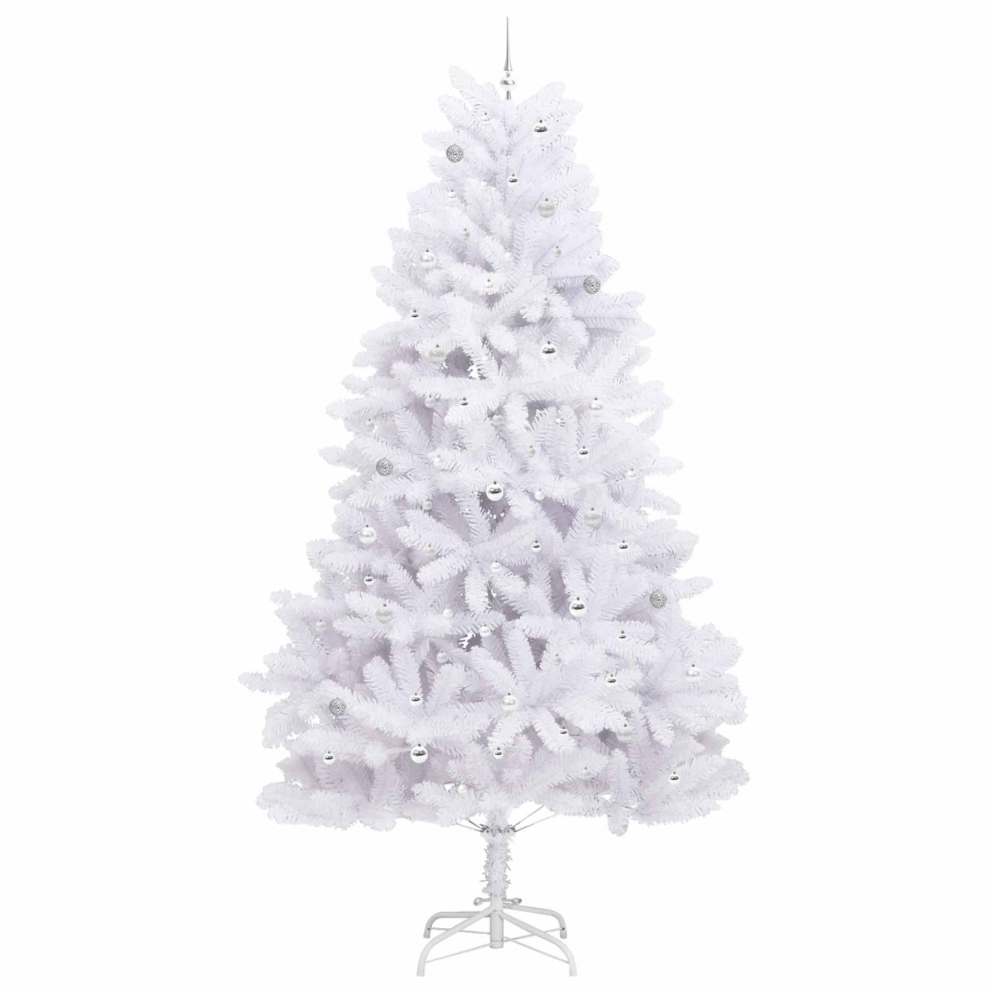 Kunstmatige Inklapbare Kerstboom Wit 300 cm PVC en staal