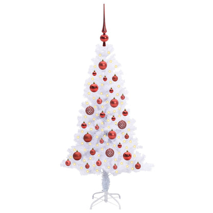 Kunstkerstboom met 150 LED Wit 120 cm PVC en Staal