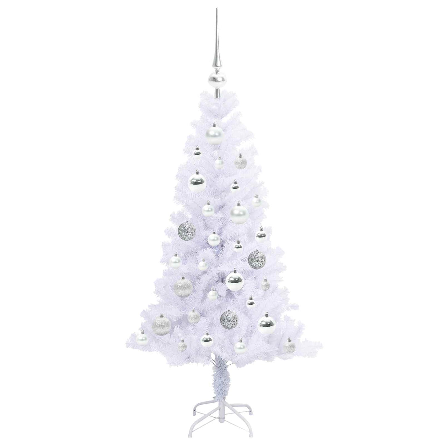 Kunstkerstboom met 150 LED Wit 120 cm PVC en Staal