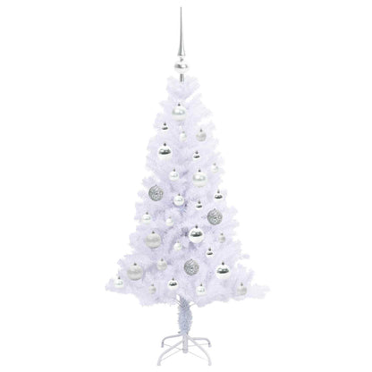 Kunstkerstboom met 150 LED Wit 120 cm PVC en Staal