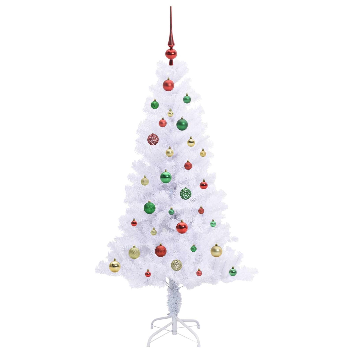 Kunstkerstboom met 150 LED Wit 150 cm PVC en Staal