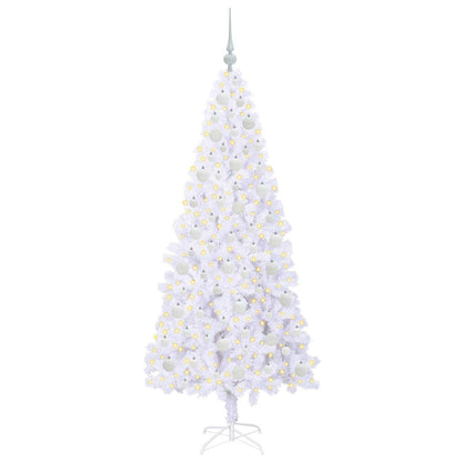 Kunstkerstboom met 300 LED Wit 180 cm PVC en staal