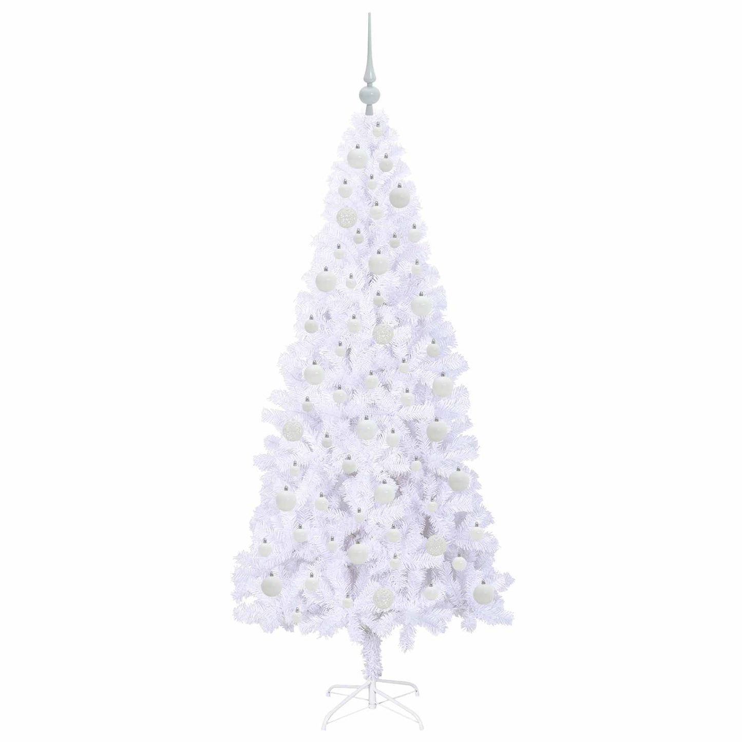 Kunstkerstboom met 300 LED Wit 180 cm PVC en staal