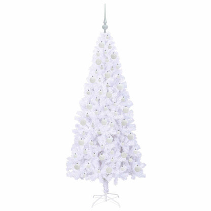 Kunstkerstboom met 300 LED Wit 180 cm PVC en staal