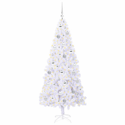 Kunstkerstboom met 300 LED Wit 180 cm PVC en staal