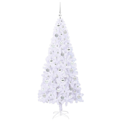 Kunstkerstboom met 300 LED Wit 180 cm PVC en staal