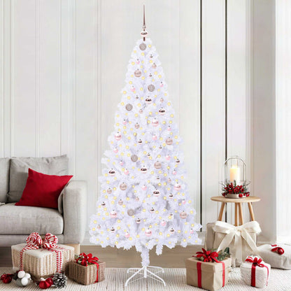 Kunstkerstboom met 300 LED Wit 210 cm PVC en staal