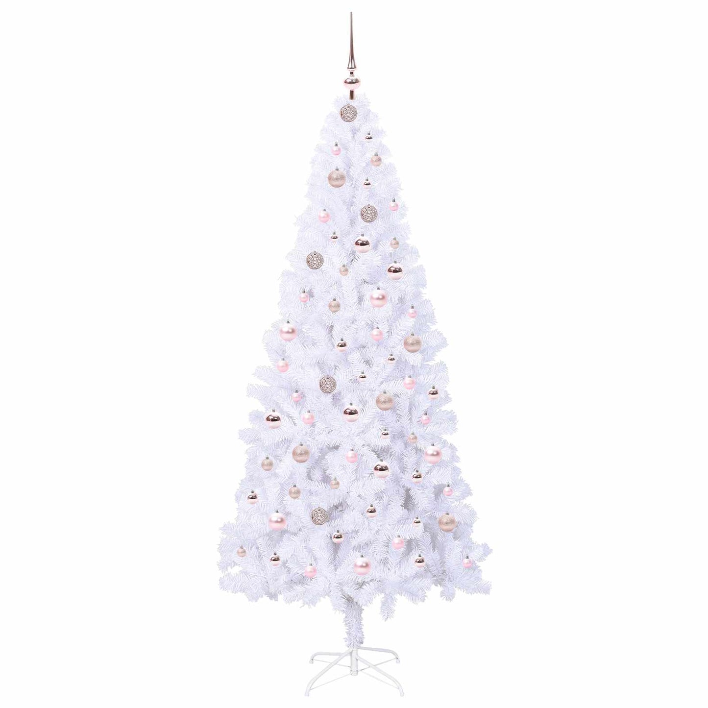 Kunstkerstboom met 300 LED Wit 210 cm PVC en staal