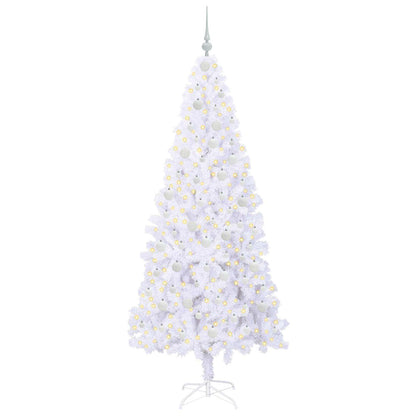 Kunstkerstboom met 300 LED Wit 210 cm PVC en staal