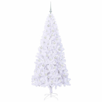 Kunstkerstboom met 300 LED Wit 210 cm PVC en staal