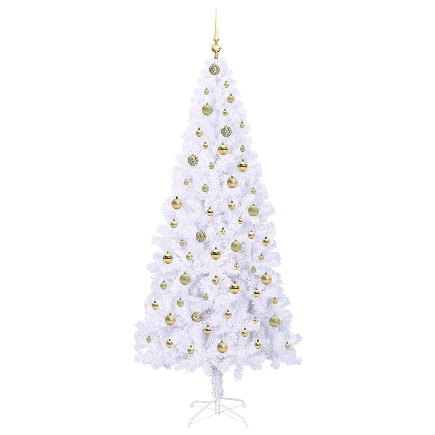 Kunstkerstboom met 300 LED Wit 210 cm PVC en staal