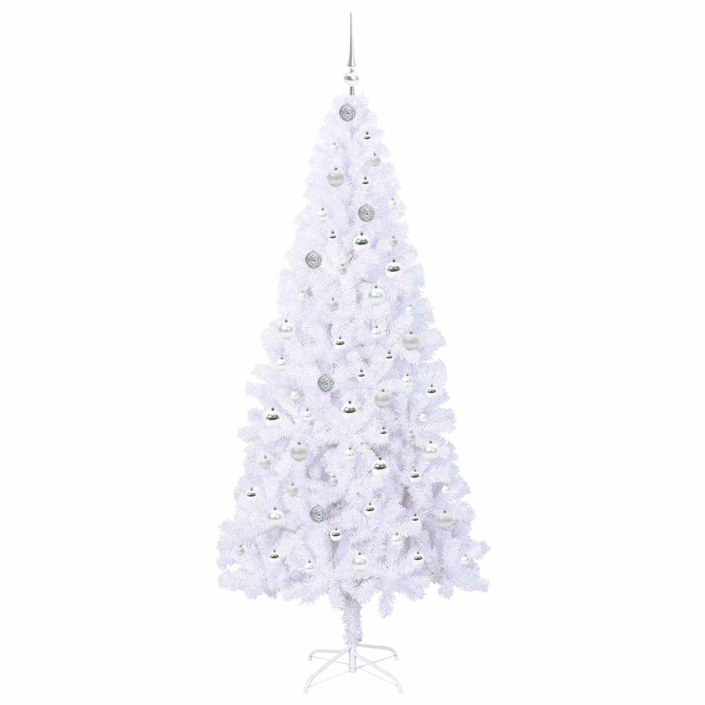 Kunstkerstboom met 300 LED Wit 210 cm PVC en staal