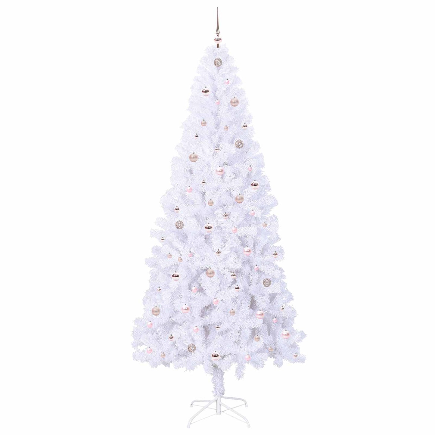 Kunstkerstboom met 300 LED Wit 240 cm PVC en staal