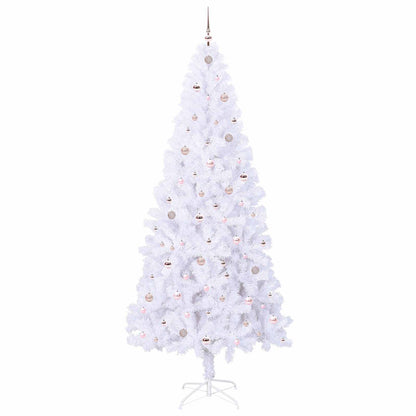 Kunstkerstboom met 300 LED Wit 240 cm PVC en staal