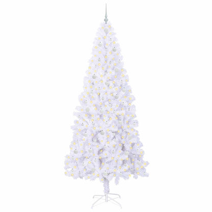 Kunstkerstboom met 300 LED Wit 240 cm PVC en staal