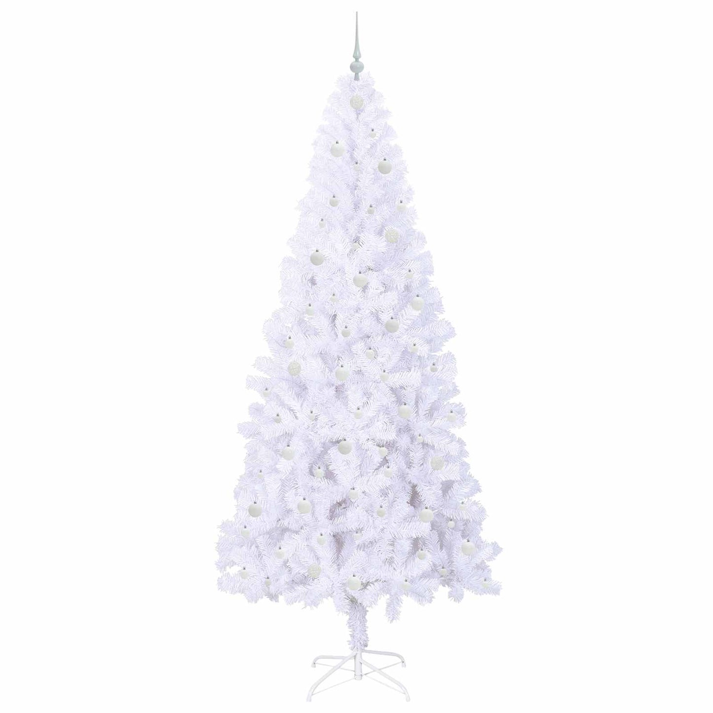 Kunstkerstboom met 300 LED Wit 240 cm PVC en staal
