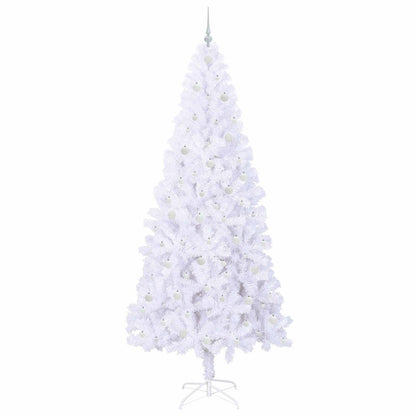 Kunstkerstboom met 300 LED Wit 240 cm PVC en staal