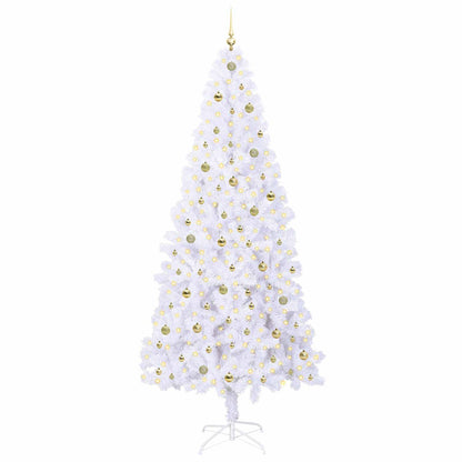 Kunstkerstboom met 300 LED Wit 240 cm PVC en staal