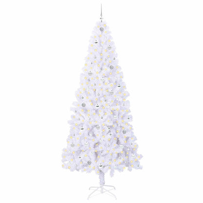 Kunstkerstboom met 300 LED Wit 240 cm PVC en staal