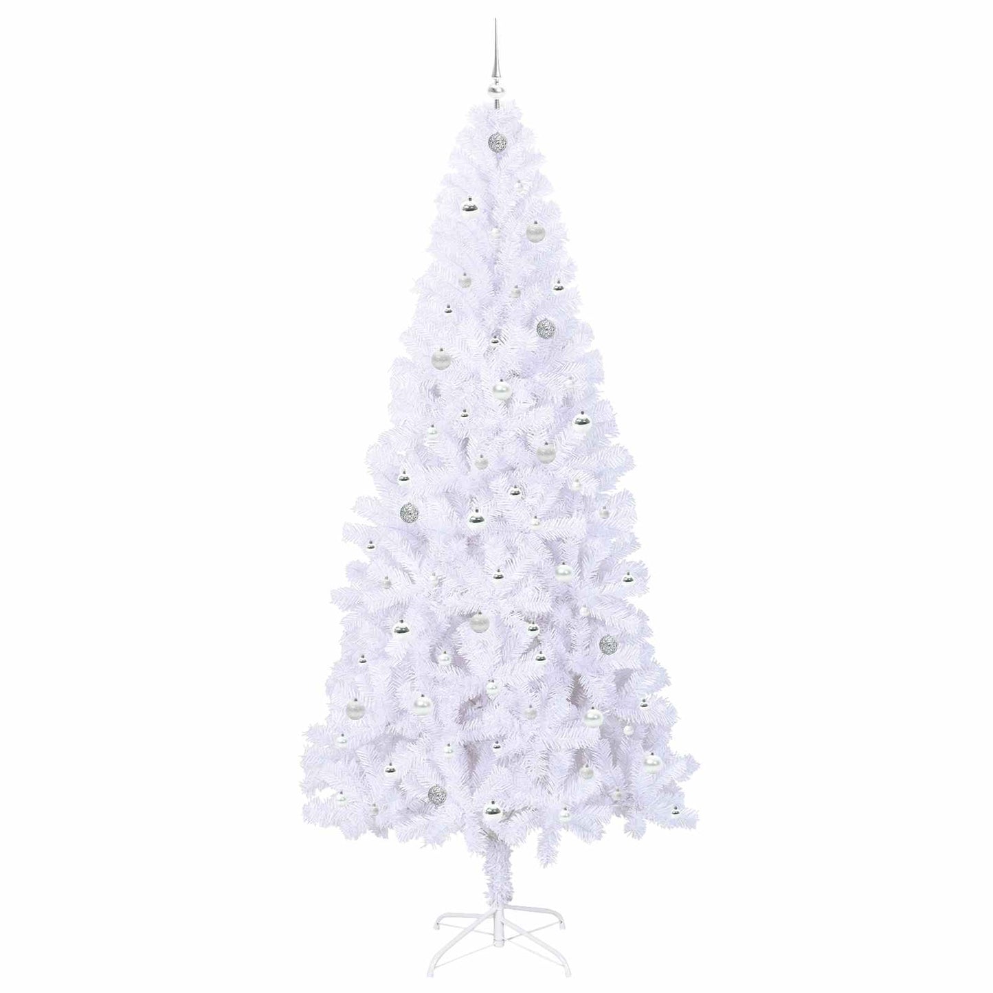 Kunstkerstboom met 300 LED Wit 240 cm PVC en staal