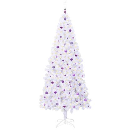 Kunstkerstboom met 300 LED Wit 240 cm PVC en staal