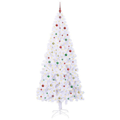 Kunstkerstboom met 300 LED Wit 240 cm PVC en staal