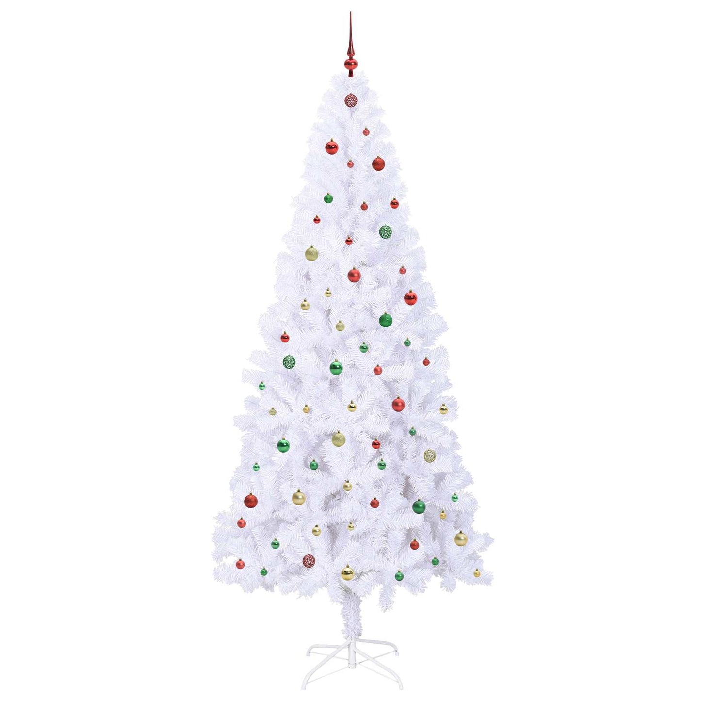 Kunstkerstboom met 300 LED Wit 240 cm PVC en staal