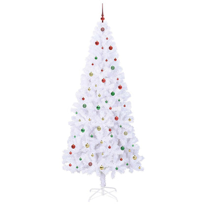 Kunstkerstboom met 300 LED Wit 240 cm PVC en staal